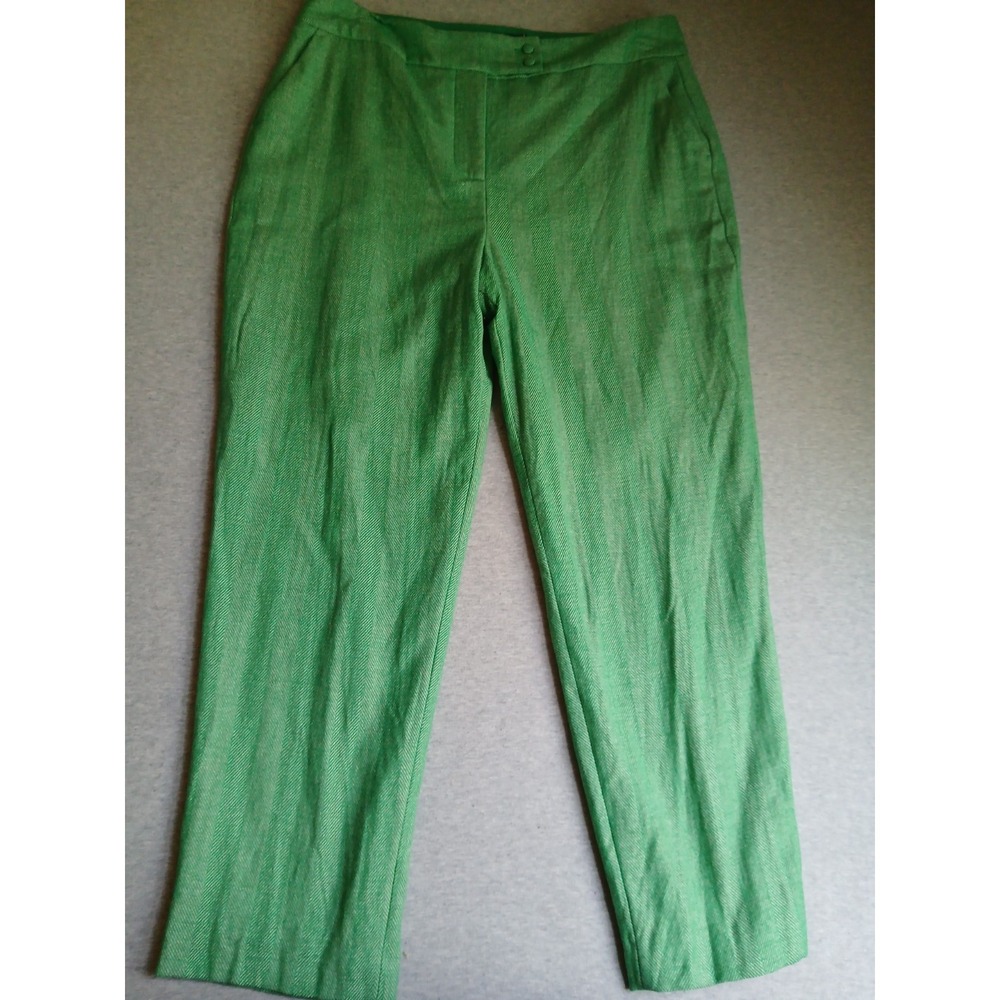 Boden Pants 12 Heritage British Tweed Wool Blend Herringbone Trouser Preppy